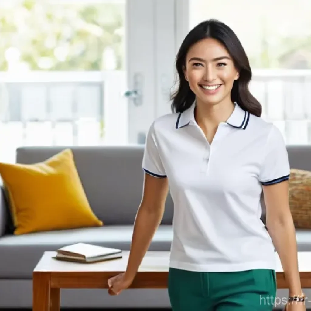 생활가사도우미와 가정관리 전문가의 차이점 - **Prompt:** A bright and modern living room filled with natural light, impeccably clean and organize...